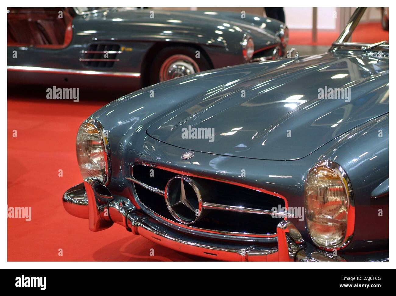 Torino Piemonte, Italia -7/02/2014- AutoMotoRetro è il periodico annuale fiera per appassionati e collezionisti di vintage di automobili e motociclette Foto Stock