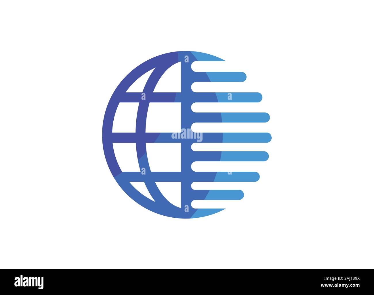 Globo Modello di Logo per una comunicazione Business Design Illustrazione Illustrazione Vettoriale