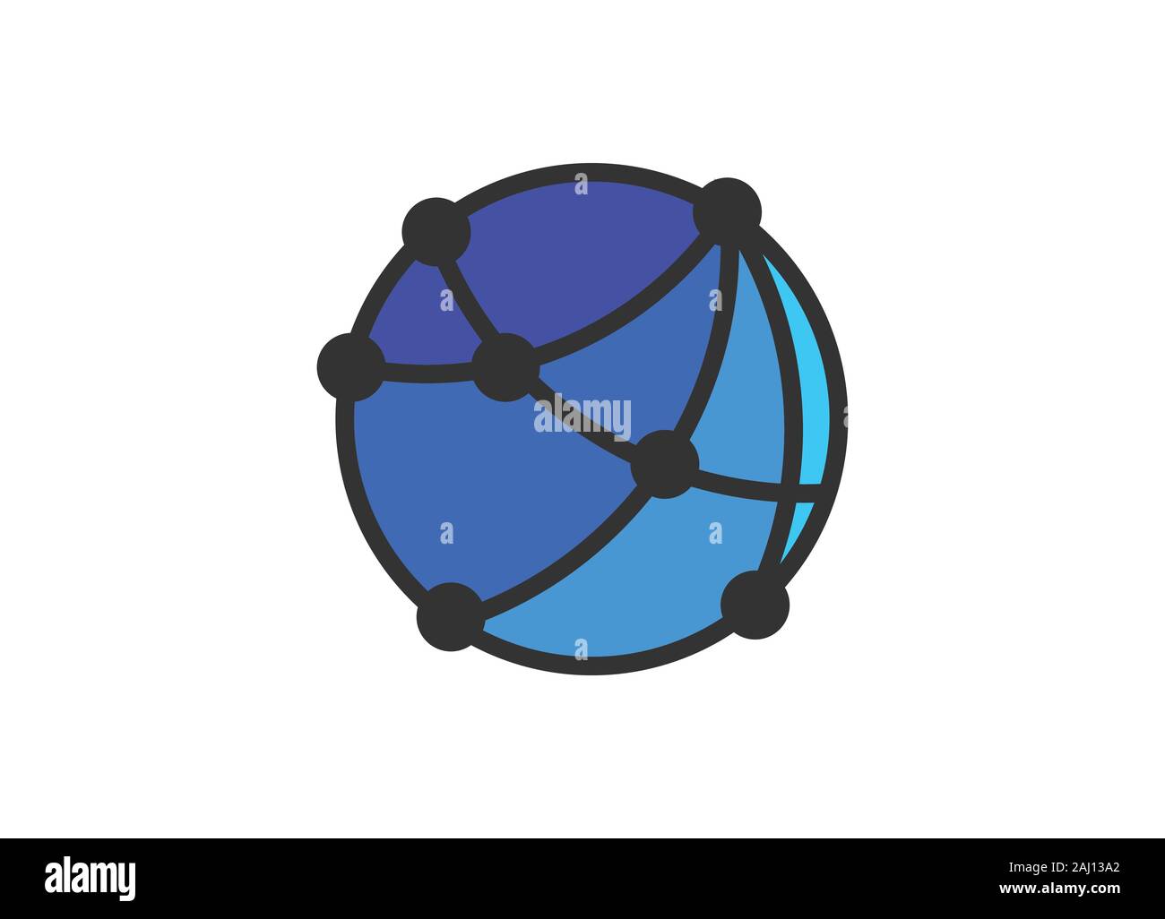 Globo Modello di Logo per una comunicazione Business Design Illustrazione Illustrazione Vettoriale