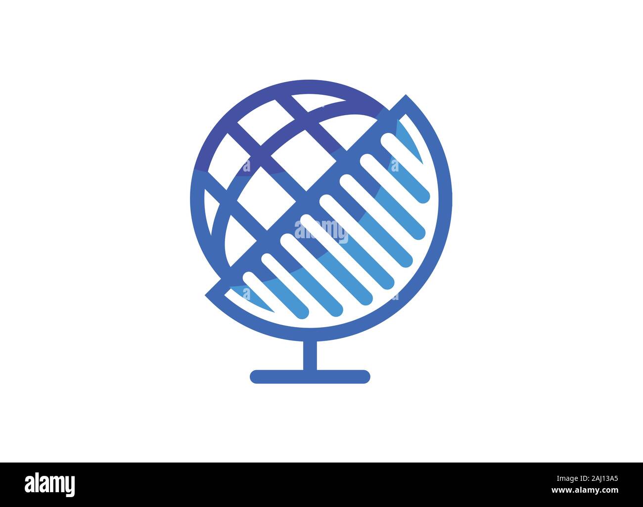 Globo Modello di Logo per una comunicazione Business Design Illustrazione Illustrazione Vettoriale