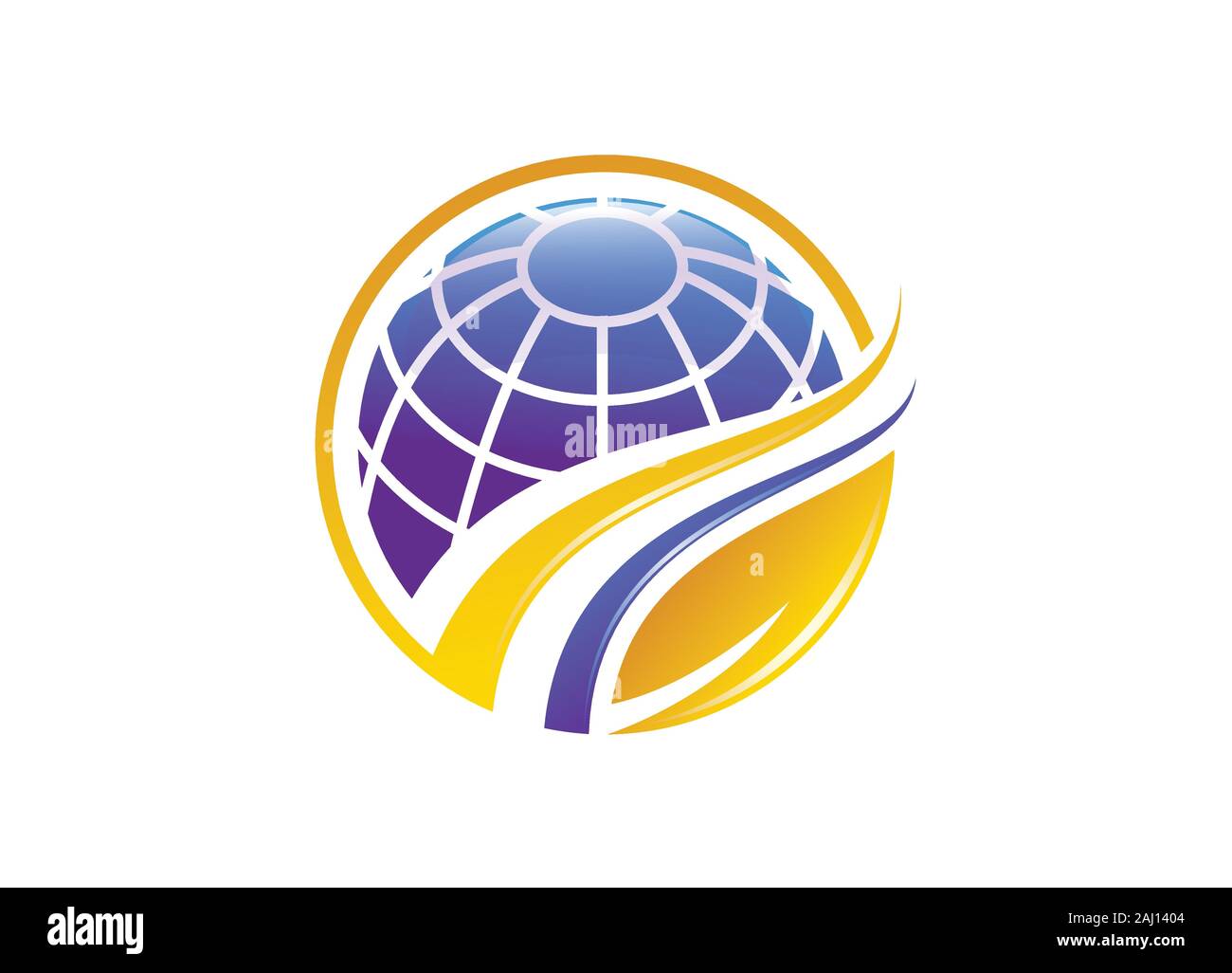 Globo Modello di Logo per una comunicazione Business Design Illustrazione Illustrazione Vettoriale