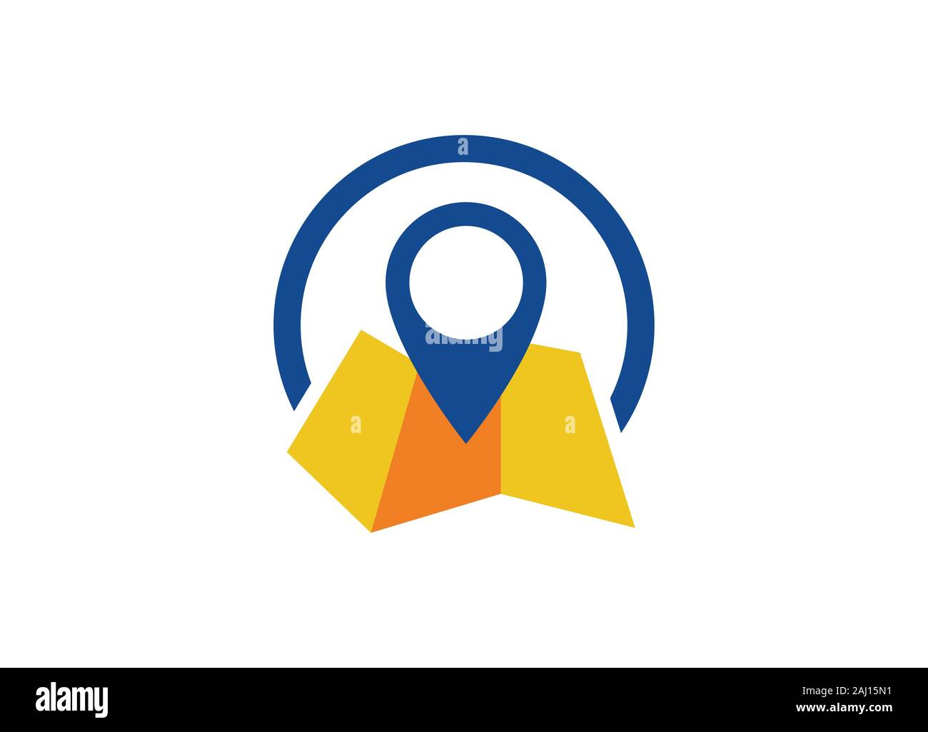 Icona della posizione. Puntatore Mappa segno. Navigation Pin simbolo. Creative logo design modello. Illustrazione Vettoriale