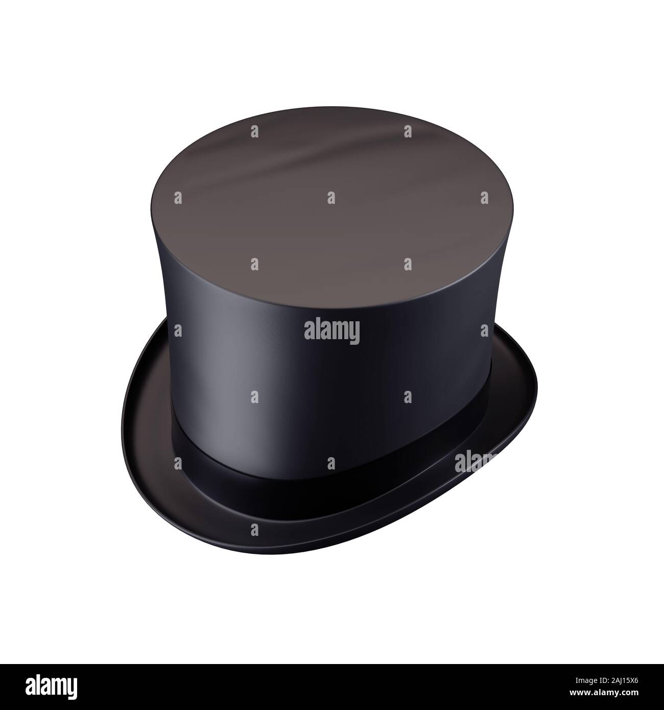 Cilindro Gentleman Hat isolato Foto Stock
