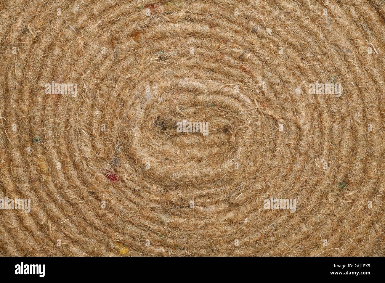 Close up dettaglio di una spirale di grossolana del materiale di feltro Foto Stock