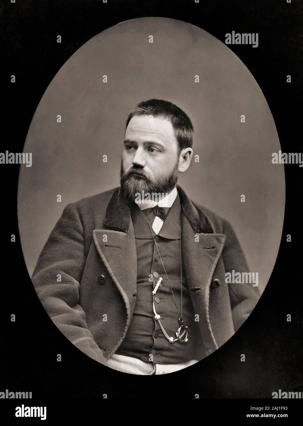 Émile Édouard Charles Antoine Zola, 1840 - 1902. Il romanziere francese, drammaturgo e giornalista. Dopo una stampa contemporanea. Foto Stock