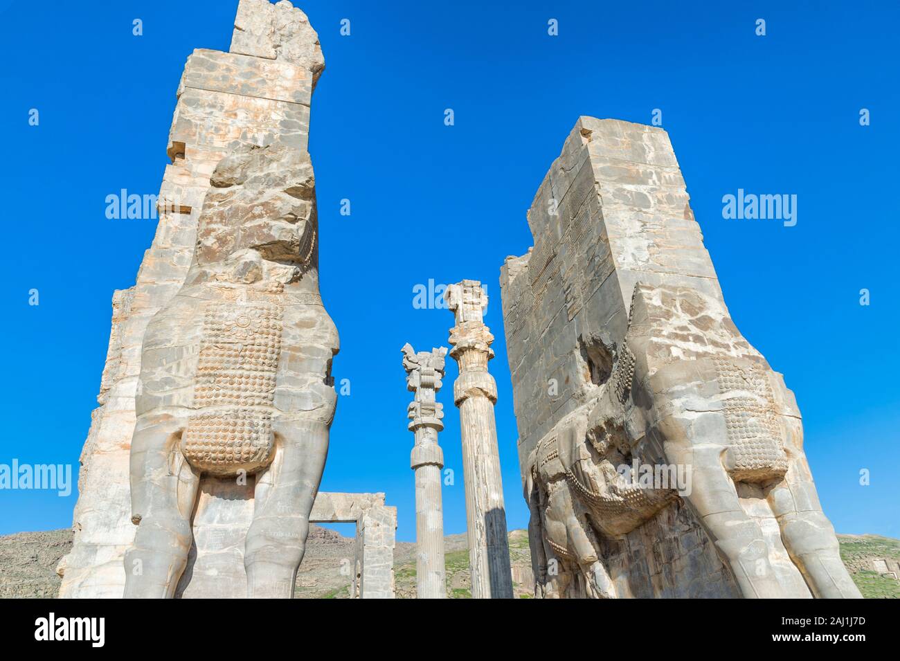 Persepolis, Gate di All-Lands, far Provincia, Repubblica Islamica di Iran Foto Stock