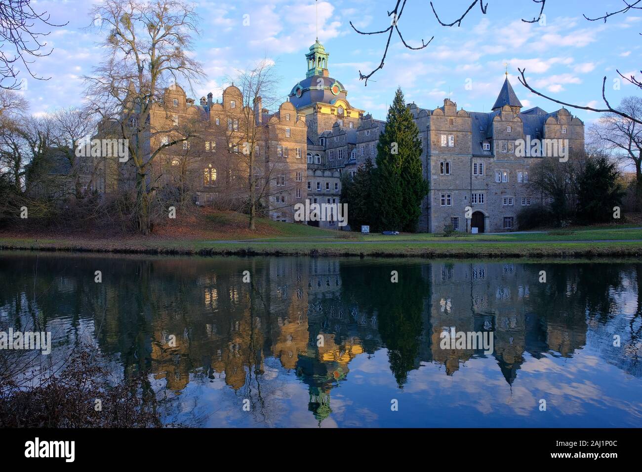 Castello del lago Castello di Bückeburg Foto Stock