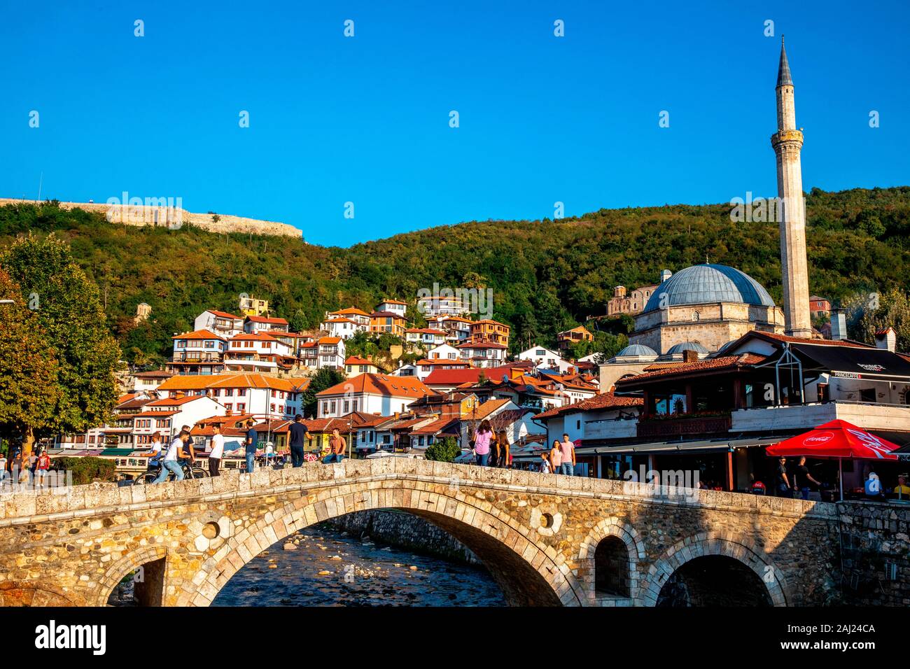 Il ponte di pietra, Prizren, Kosovo, Europa Foto Stock