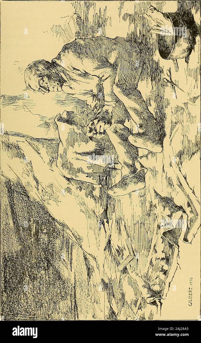 Gazette des beaux-arts . e par ses doigtssans lalourdir. Ses ritratti sont profondément pensés et légèrementpeints. Il avait au Salon de dernier lan onu portrait de femme quebeaucoup de personnes considéraient comme loeuvre capitale delExposition ; cette année encore, cest onu portrait de femme deM. Delaunay qui nous semble devoir être placé au premier rang, aumoins parmi les oeuvres de même genere. Je ne crois pas quaucunpeintre français ait jamais animé onu masque humain dune vie plusintense et marqué la personnalité avec plus de fermeté. Cette oeuvredun naturalisme puissant sans vulgarité, à la f Foto Stock