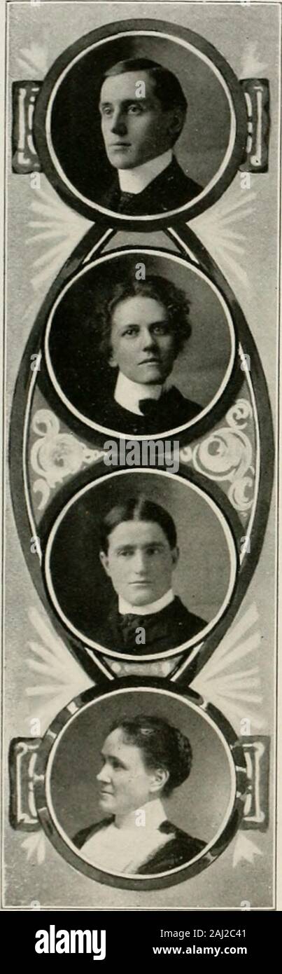 Il corbezzolo . Dipartimento di Inglese Thomas Juhnsox Davis, Ft. Wayne, Indiana: Sigma nullo. Membro del Board Publisliiiig, 98; Arbutus personale, 01. Sarà enternewspaper lavoro. Lois Alta Scotto, Anderson, Indiana: Kappa Alpha Theta; Membro 01 Arbutus personale. James Arthur Stewart, Bloomington, Indiana:entrerà il giornalismo. La sig.ra Kate Mehan Co.x, Mankato, Minnesota. WH^TX-fUS-**? Dipartimento di storia e scienze politiche. James Albert Woodburn, Professore di Storia Americana e politica: A. B., Indiana Tniversity, lS7t); A.M., 1885; Ph. D., Johns Hopkins University,1890. Studente laureato, .Johns Hopkins Univ Foto Stock