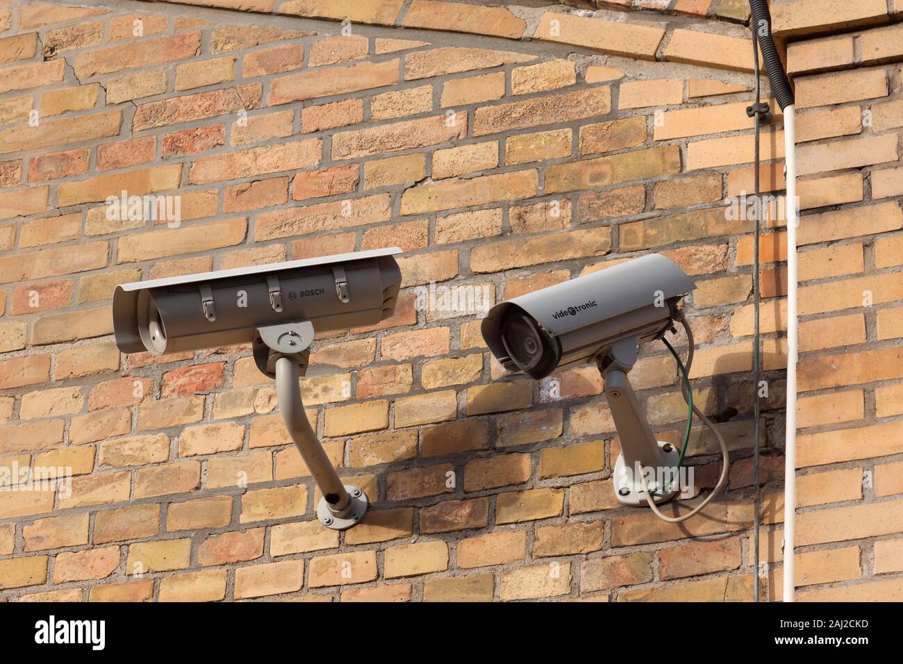Una telecamera di sicurezza a Berlino, Germania Foto Stock