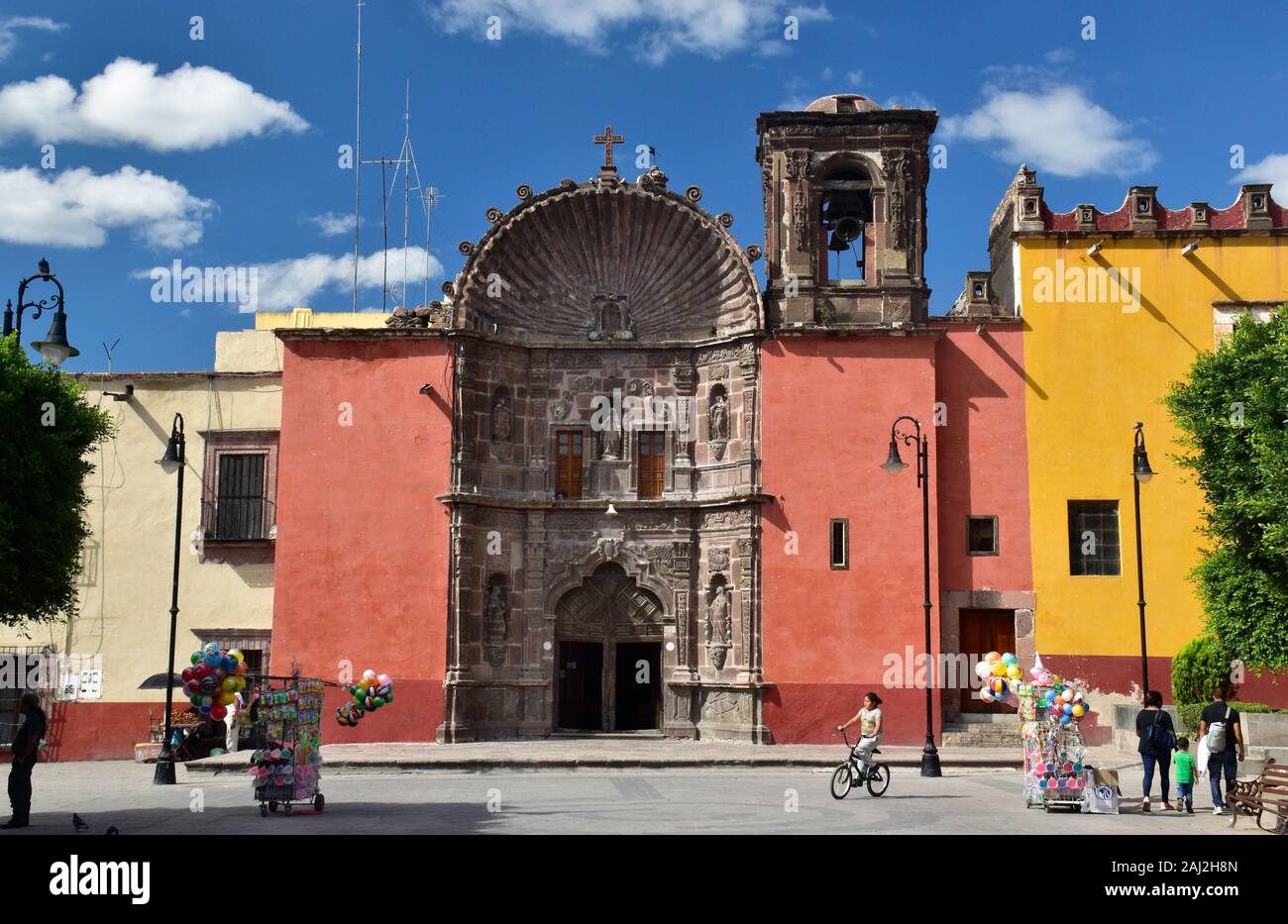 Templo de Nuestra Senora de la Salud costruito nel 1735, San Miguel De Allende, Messico Foto Stock