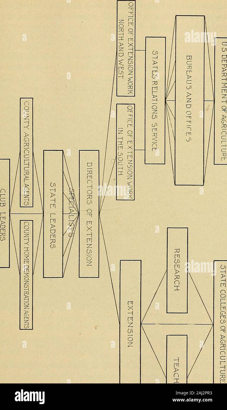 Comunità civica e la vita rurale . nt di Agriculturesupervises e amministra queste relazioni cooperative conla membri sotto i termini del Smith-Lever Act. In ogni Governo statunitense fattoria sperimentale, Beltsville, Md. membro vi è un direttore dei lavori di ampliamento che rappresenta boththe Reparto di Stati Uniti dell'agricoltura e il collegio stateagricultural. Sotto di lui vi è di solito un membro leader agentor, agenti di distretto, nella contea di agenti e di specialisti ofvarious tipi. La contea di agenti agricoli condotta demon-stration lavorare nelle loro province e assistere nell'organizzazione ruralcommunities fo Foto Stock