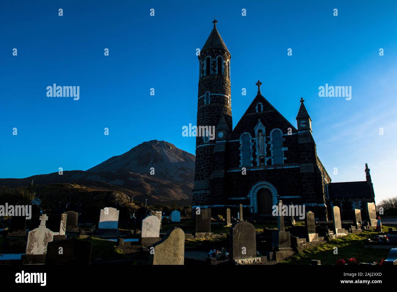 Chiesa del Sacro Cuore, Dunlewey Donegal Irlanda Europa Foto Stock