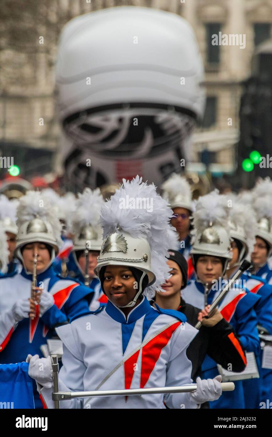 Di West Orange Warrior band - London Capodanno Parade segna l inizio del nuovo anno, 2020. Foto Stock