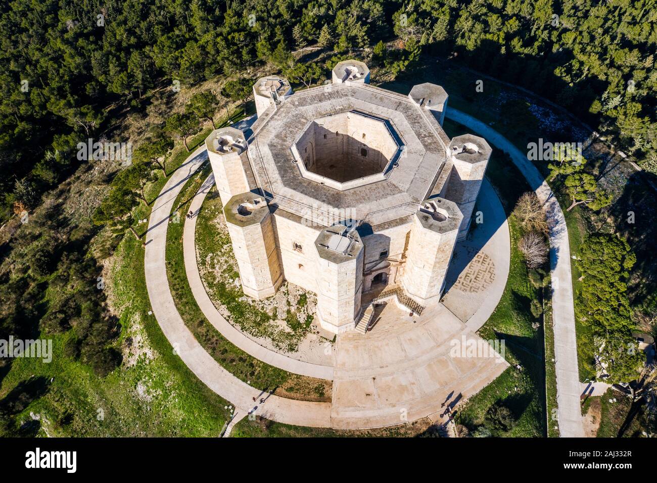 Castel del Monte La Puglia, Italia Foto Stock