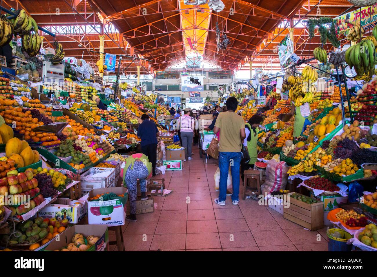 San Camillo Mercato in Arequipa, Perù Foto Stock