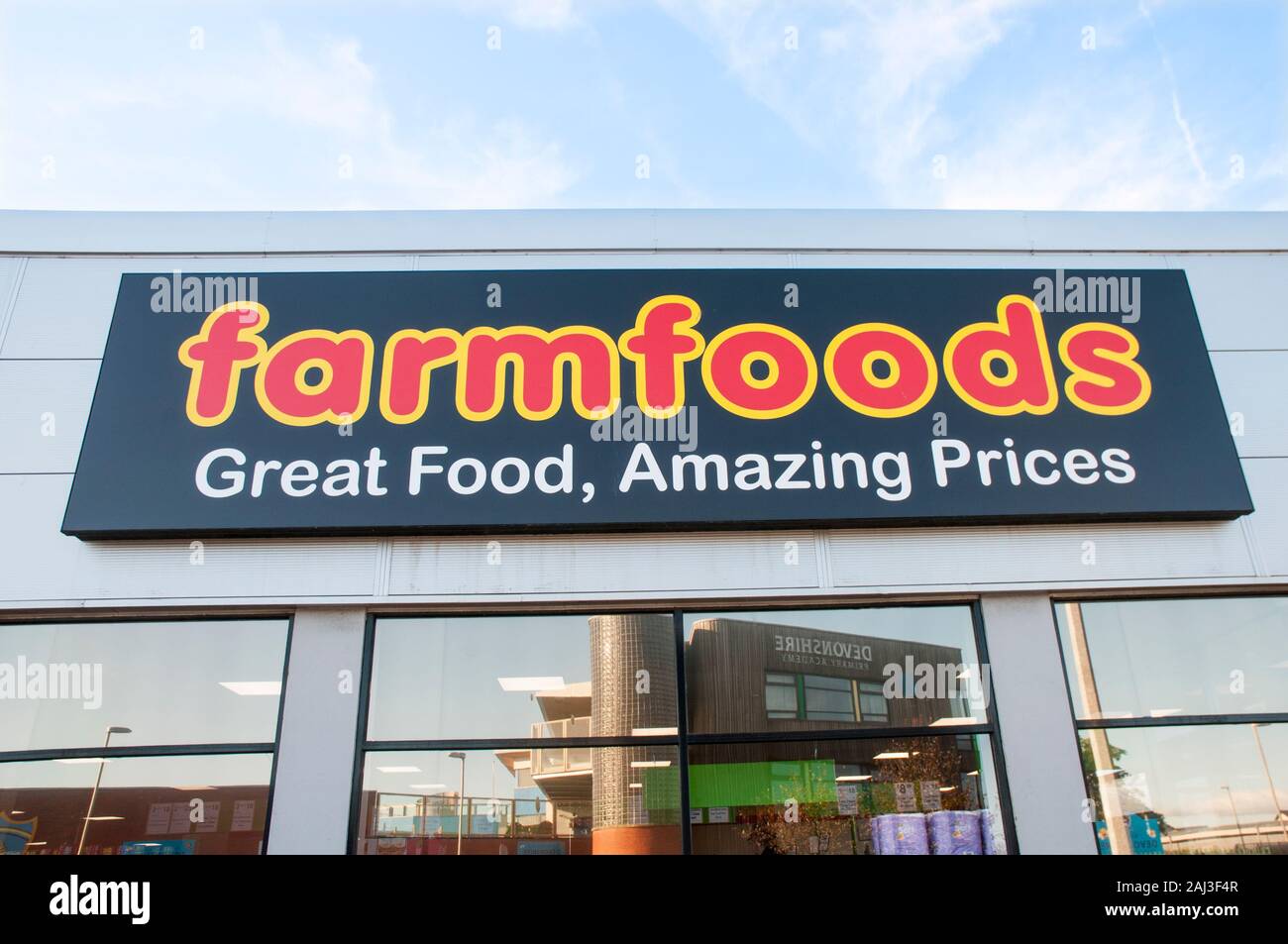 Farmfoods Frozen food discount Devonshire Road Blackpool Lancashire England Regno Unito Foto Stock