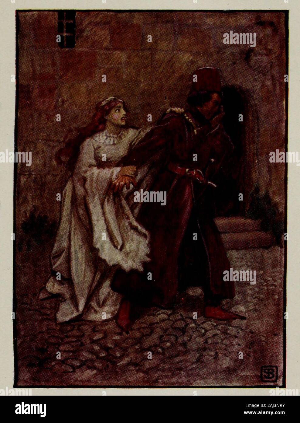 Opere preferite da Mozart a Mascagni : le loro tenute, la storia e la musica . dal conte.Manrico tenta di salvare suo, ma è lui stesso cap-tured. Atto 4.-Leonora Manrico visite in carcere. Sheoffers a sposare il conteggio come la condizione di rilascio ofManricos, il significato di tutto il tempo per prendere poisonin preferenza a cedere se stessa al conteggio.Manrico si rifiuta la libertà in questi termini. Il Countsends lui al patibolo; e solo dopo la execu tion egli non imparare da Azucena che egli ha sacrificedhis a lungo perse il fratello. La musica di ** II Trovatore è stata describedas spesso dolorosamente semplice e t Foto Stock