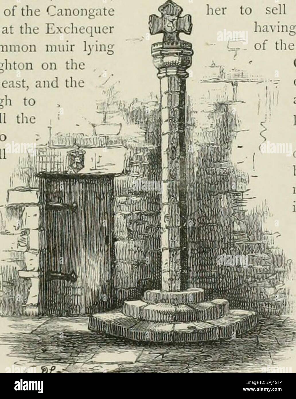Cassell è vecchia e nuova Edimburgo: la sua storia e il suo popolo e i suoi luoghi . Il BCRGH SE.L OV I CANO.NCATE.. ^8^4, il mercato croce, CANO.NGATE. tire erano stati spazzati via dalla riforma ;e dai re di concedere una commendator succeededthe ultimo abate, godendo i privilegi di quest'ultimo,mentre la superiorità temporale del Canongatewas attribuiti al futuro Earlof Roxburgh. Tra le vecchie leggende del Canongate è quello menzionato da Sir John Scott di Scotstarvit, che ci dice che la Sir Lewis Anguilla- lenden, un signore della sessione, Consiglio e E.checkr, circa l'anno 1591, trattati con una guerra Foto Stock