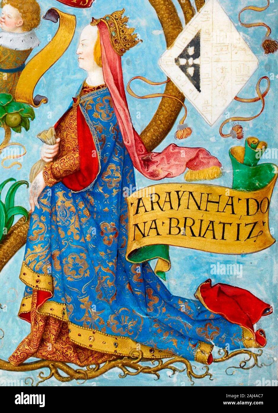 Beatrice di Castiglia (1242-1303), regina consorte del Portogallo dal suo matrimonio con Alfonso III. António de Holanda, circa 1530 Foto Stock