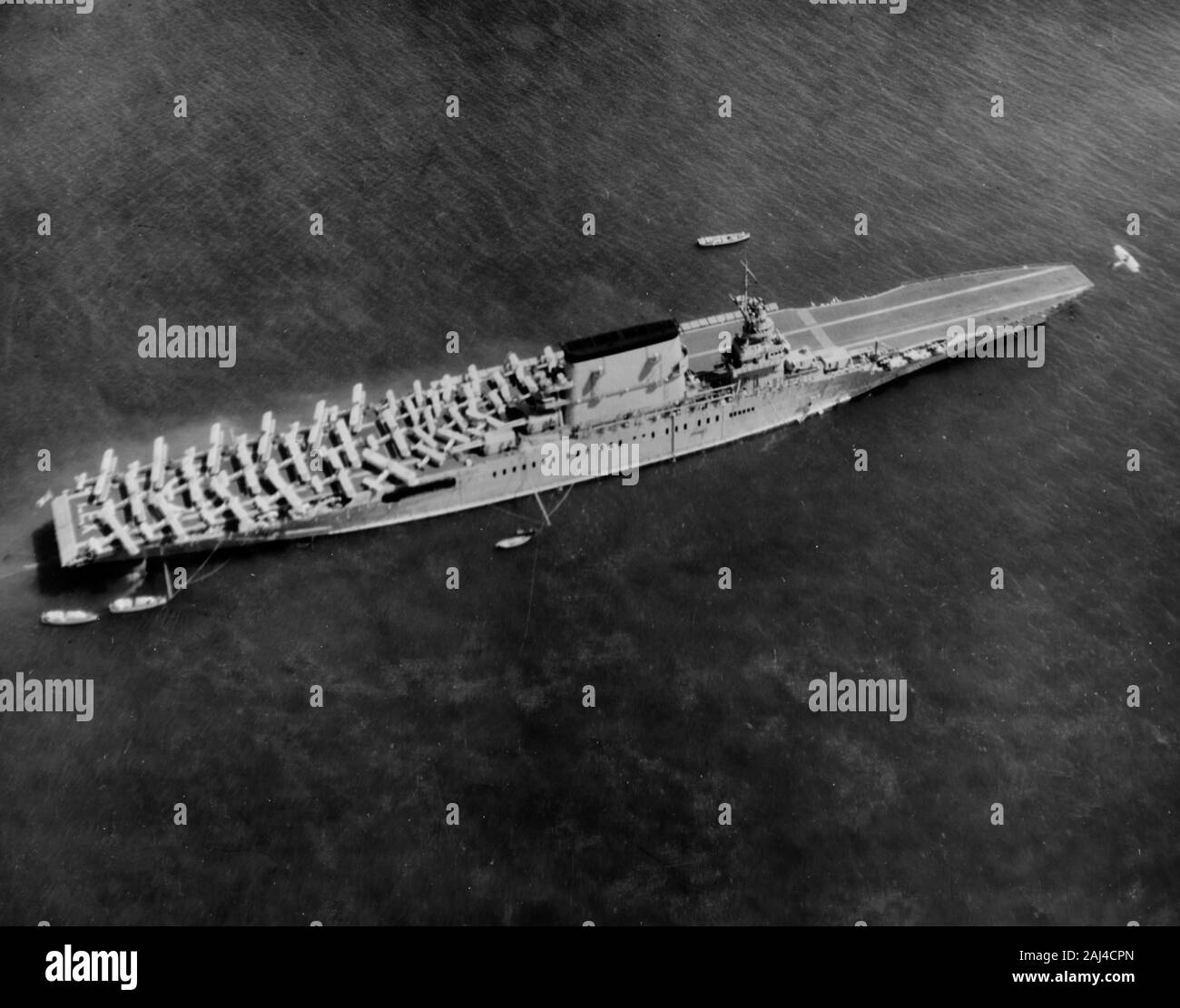 USS Lexington (CV-2), circa trenta Foto Stock
