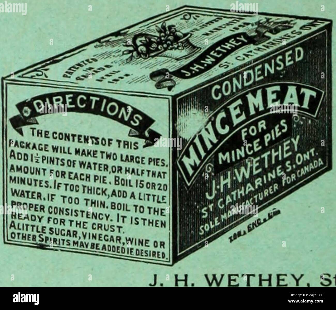 Canadian grocer Gennaio-Giugno 1892 . Fabbricato I y KXOYVLF.S & NOTT,scrivere per Catnlogur. BRANTFORD. ONT condensato JVleat fllinee deliziose torte di tritare ogni giorno dell'anno. Gestite da retaileras ripiano o countergoods. No rifiuti.generale dà satis-fazione. Vende in tutte le stagioni. Non fermentare inwarm meteo.. Il migliore e cheapestMince carne, onEarth. Prezzo re-duced a $12,00al lordo, al netto. H. WETHEY, San Catharines, Ont. Foto Stock