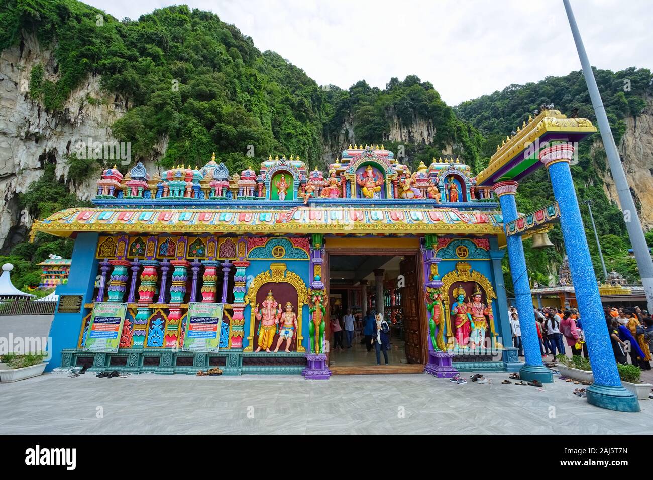 Kuala Lumpur, Malesia - 9 Novembre 2019: Bella induismo arte in Grotte Batu. Questo è il famoso destinazioni di viaggio della città di Kuala Lumpur, Malesia Foto Stock