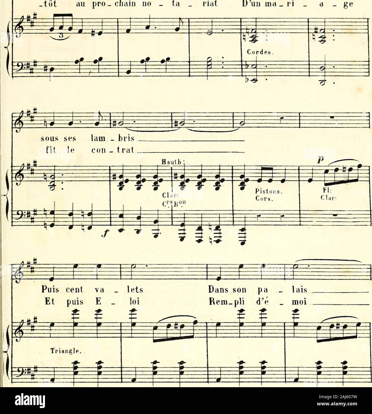 Chilpéric; opéra-abbuffata en 3 actes & 4 tableaux . 21 le  ve, sil est tôl au pro  catena n. pris,rirtl El vous en   trai - neDun ina ri      ge. Un vos ge   nous de   uomo   dent vos sou   hai r&GT; ? -(=+- Foto Stock