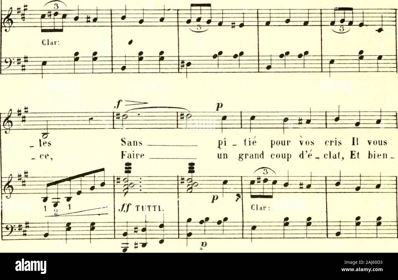 Chilpéric; opéra-abbuffata en 3 actes & 4 tableaux .   Blei jeu ue fil-les! Pour peu que vous così yez gen - til    gi-r cette di   fen se, e   loi VOU-lut, dans sa ven   geaD. 21 le  ve, sil est tôl au pro  catena n. pris,rirtl El vous en   trai - neDun ina ri      ge Foto Stock
