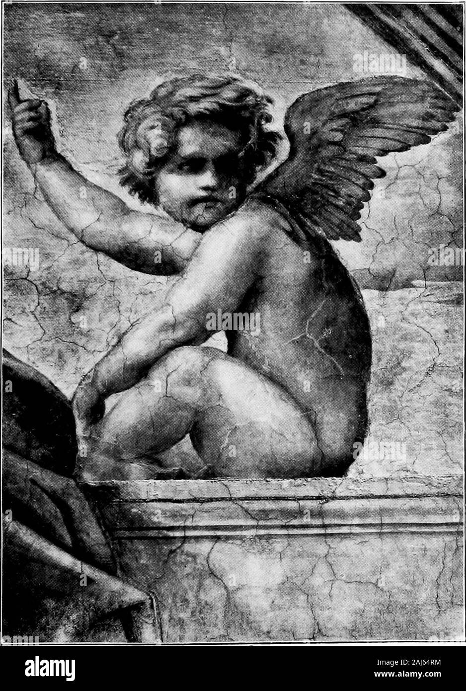 L'arte del Vaticano; una breve storia del palazzo e un conto delle principali opere d'arte entro le sue mura . regola, un ragazzo sulla plat-forma a sinistra, torna a, indicazioni per alcuni uno ofsight. Qui Raffaello ha combinato la grazia andrhythm dell'ideale Greco con la unboundedvigor ed energia di Michelangelo. Ancora ci isno la copia di una qualsiasi. Nella sensazione, questa anomalia quasi-meno composizione è purdy Raphadesque. La col-noi avremo la gara, la gaiezza che forse egli aloneknew come ottenere, lo scorcio e lineedel i gruppi sono sempre i suoi e non sono lessmasterly rispetto a quella di un Foto Stock