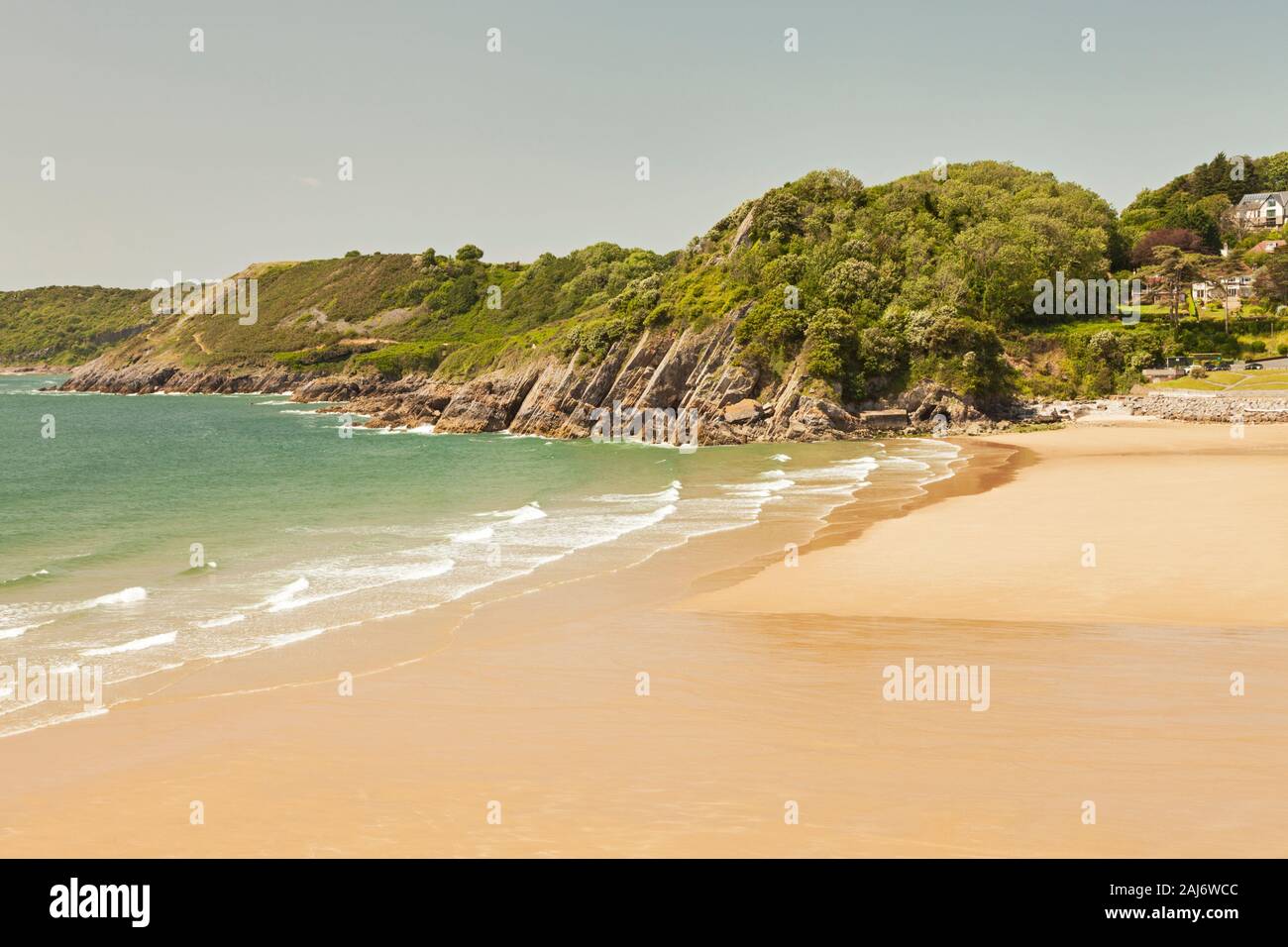 Caswell Bay, Penisola di Gower, Swansea, South Wales, Regno Unito Foto Stock