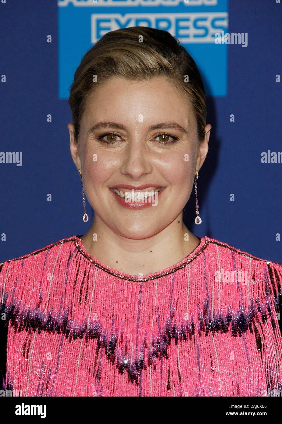 Palm Springs, Stati Uniti d'America. 02Jan, 2020. PALM Springs, California - 02 gennaio: Greta Gerwig assiste il trentunesimo annuale di Palm Springs International Film Festival Film Awards Gala a Palm Springs Convention Center on gennaio 02, 2020 in Palm Springs, California. Foto: CraSH/imageSPACE Credito: Imagespace/Alamy Live News Foto Stock