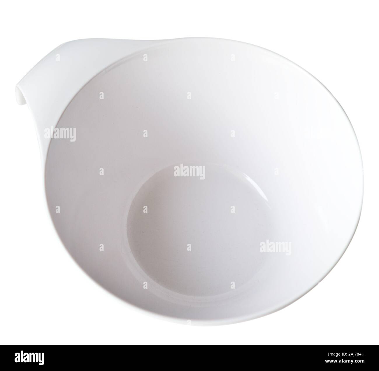 Piastra vuota per la minestra isolati su sfondo bianco Foto Stock