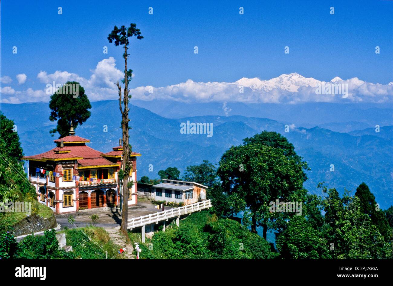 Vista del Kangchenjunga da darjeeling Foto Stock