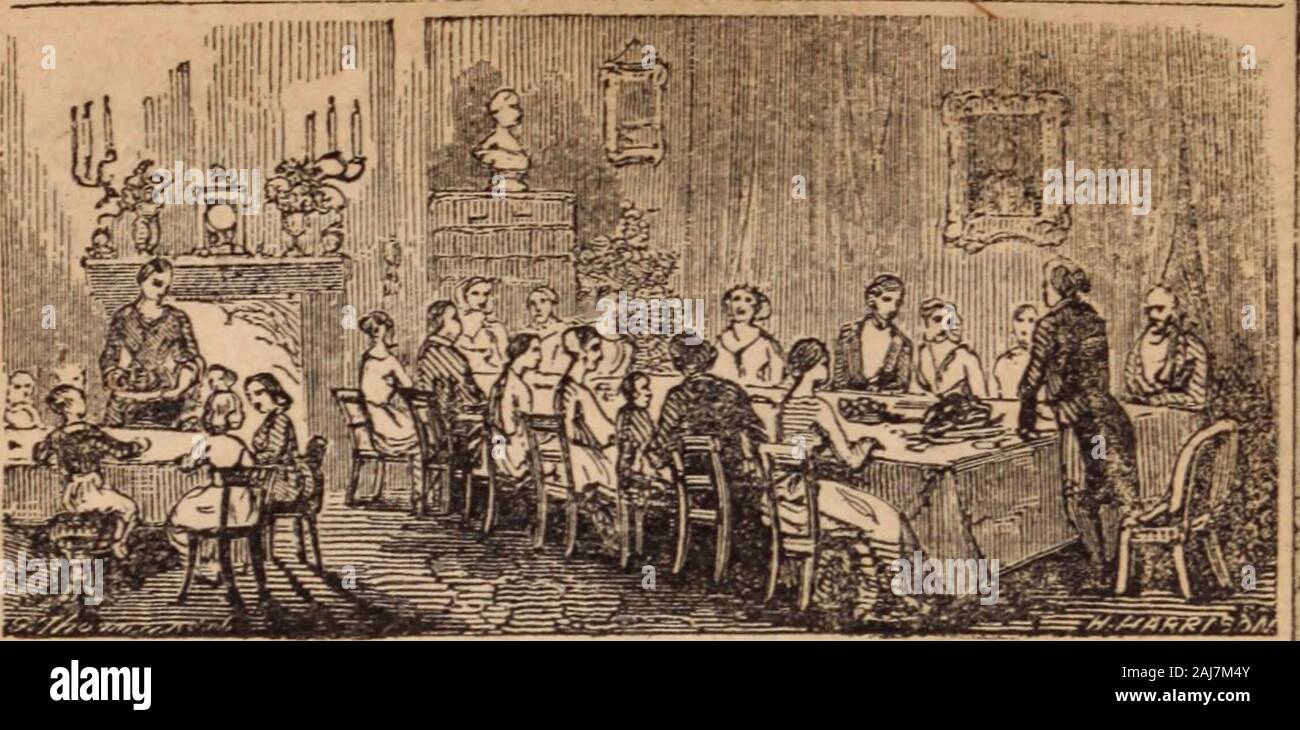 La grande metropoli : o di New York nel 1845 . 30 50 1845. Dicembre, il dodicesimo mese, inizia il lunedì. Festa di Natale. Fasi della luna, giorno. hr. min. giorno. hr. min. primo trimestre, 5th, 9 56 A. MIO ULTIMO TRIMESTRE, 21st, 6 31 A. Luna Piena, 13th, 1 47 A. | Luna Nuova, 28th, 5 57 A. perigeo, 1st. Apogee, 16th. Perigeo, 29th. 1112131415 16 T 77 W|777 6SE M9T10 W 17 W 7 20 7 2021212272222 18 T 19 F20S21 E22M23 T 24 W 7 237 237 237 237 247 247 247 25 25T 26 F 27 28| E29 M3WT311W 1011 7 1213 7 141516 7 17 7 1819 7 19 lungh. Ho Suniof dec.Dar*. A sud. Clockaficr 9 28 21 51 10 37 7 13a9 27 22 0 10 14; 8 239 Foto Stock