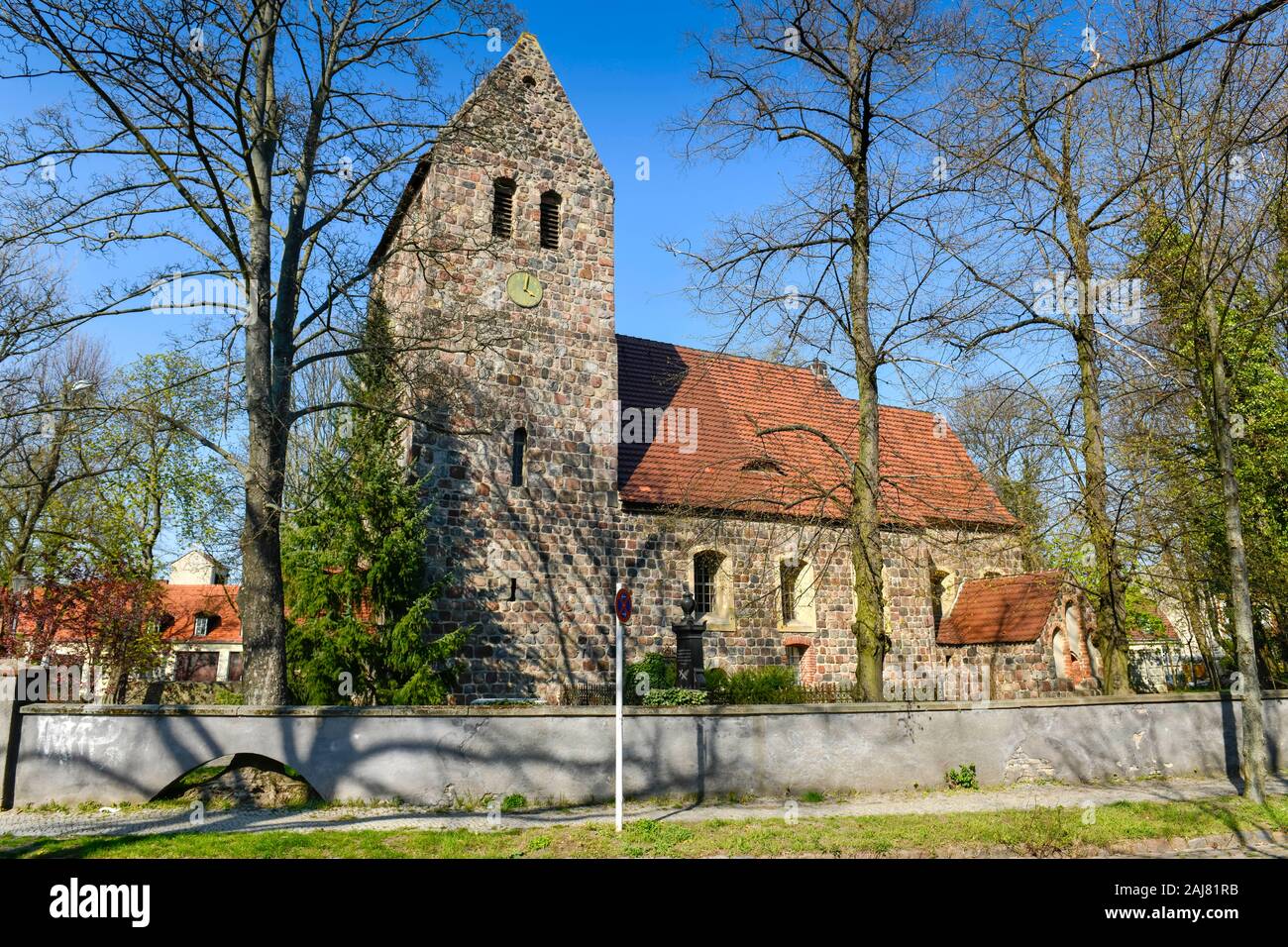 Dorfkirche, Alt-Marienfelde, Tempelhof-Schöneberg, Berlino, Deutschland Foto Stock