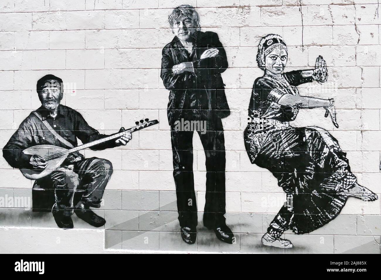 Arte di strada Jef Aerosol Rue des Renards Bruxelles 27/12/2019 Foto Stock