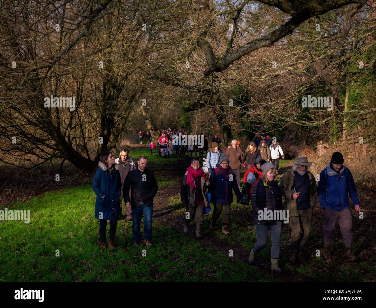 Chris Packham, il presentatore TV e attivista conservatore al HS2 protesta in Denham, Buckinghamshire. Foto Stock