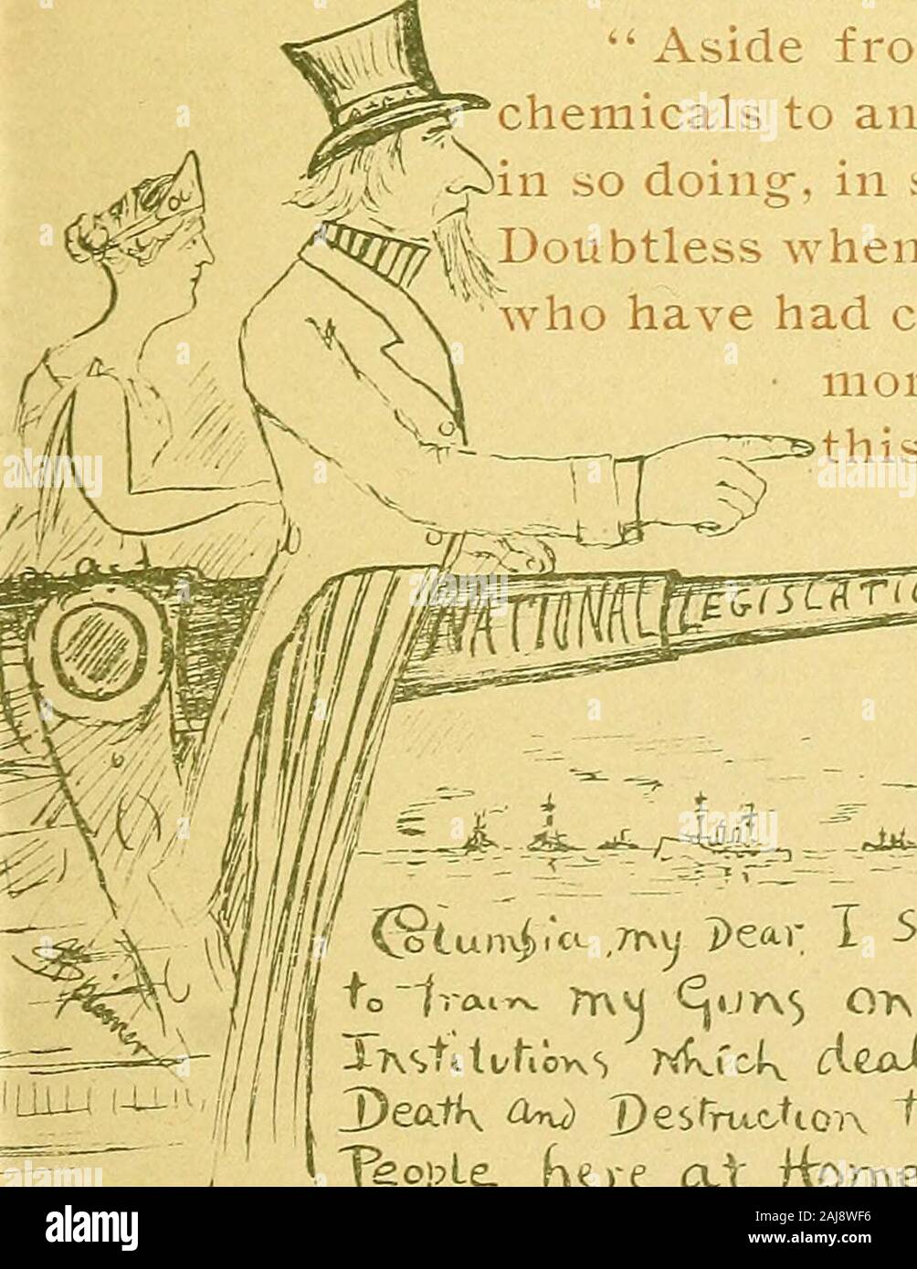 Lo zio Sam e Columbia in cerca del puro cibo nel loro dominio . r c malattie comuni di thischaracter sono nuove, amongyour conoscenti, thanthey erano pochi anni fa.Vedere se potete trovare anyother solutionof soddisfacente la causa. Cosa weneed è un puro nazionale iood;^-^. ^^ Jl *legge irresistibile-mercanti Tetivvir^G, witi^^-auT) o"^^&lt;AU(.te-rAho7ssa^0|- vendere quello che pubblicizzano, sotto vero e onesto etichette. Se il goodsare impuro o adulterato, l'etichetta deve mostrare. Poi, e poi nottill, sarà il consumatore essere sicuro. Si noterà anche che il nostro governo proprio ora è fortemente condizionata-c Foto Stock