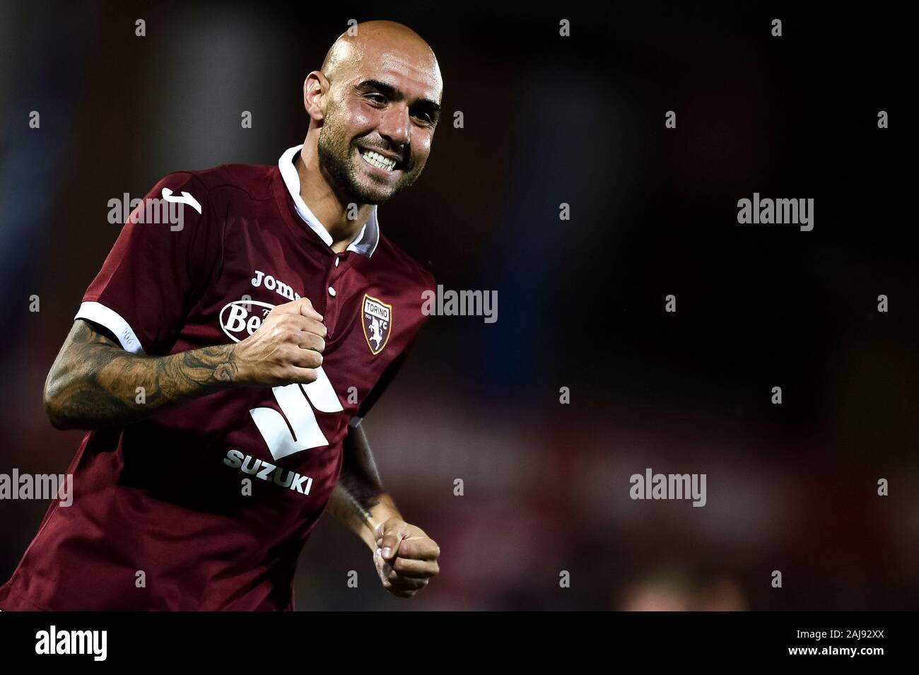 Alessandria, Italia. 25 Luglio 2019: Simone Zaza di Torino FC reagisce durante la UEFA Europa League secondo turno di qualificazione partita di calcio tra Torino FC e Debrecen VSC. Torino FC ha vinto 3-0 su Debrecen VSC. Credito: Nicolò Campo/Alamy vivere nuove Foto Stock