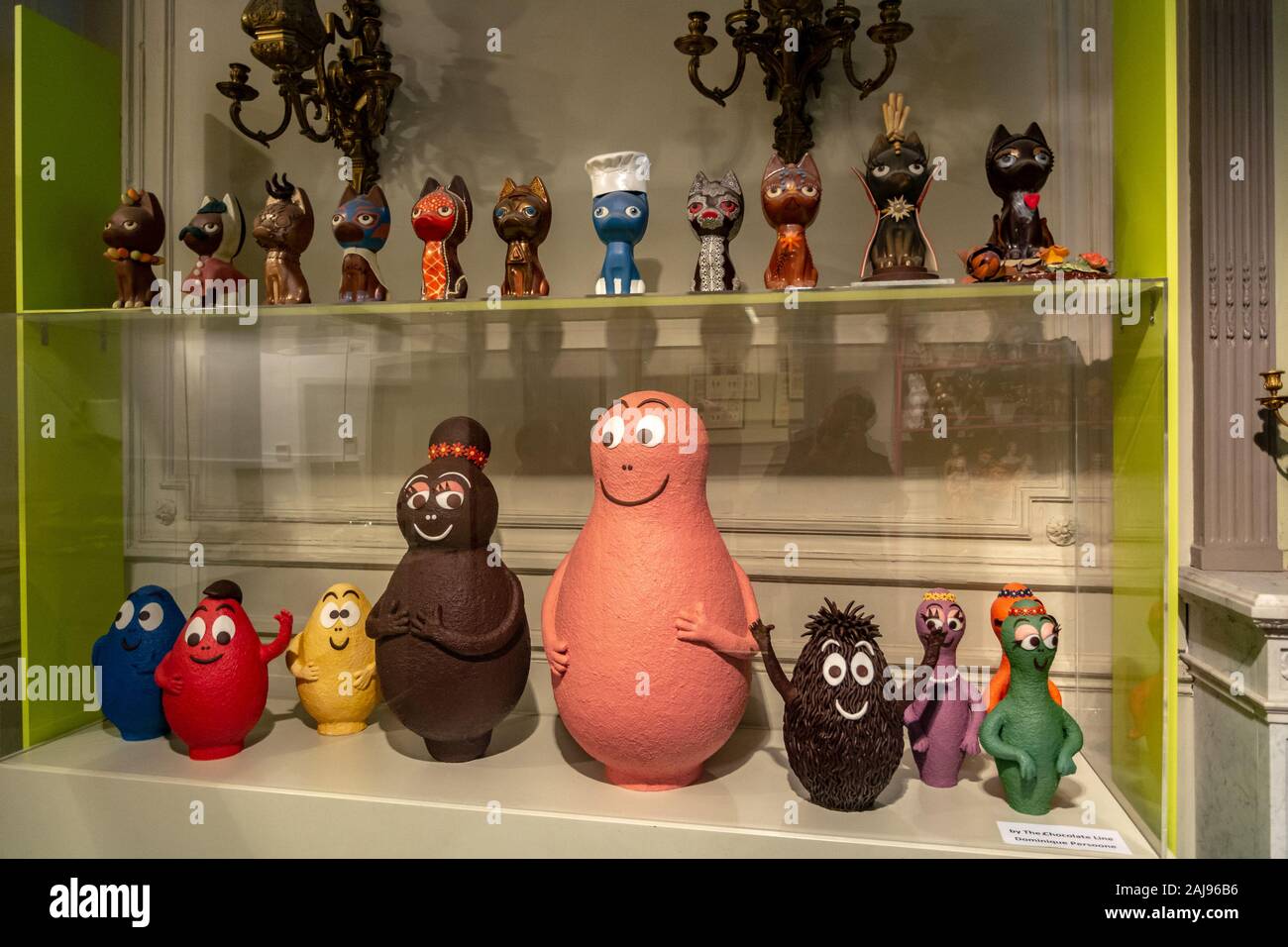 Bruges, Belgio - 5 Ottobre 2018: Choco-Story, il museo del cioccolato è una sorgente di dati e storiche, geografiche e informazioni botaniche come wel Foto Stock