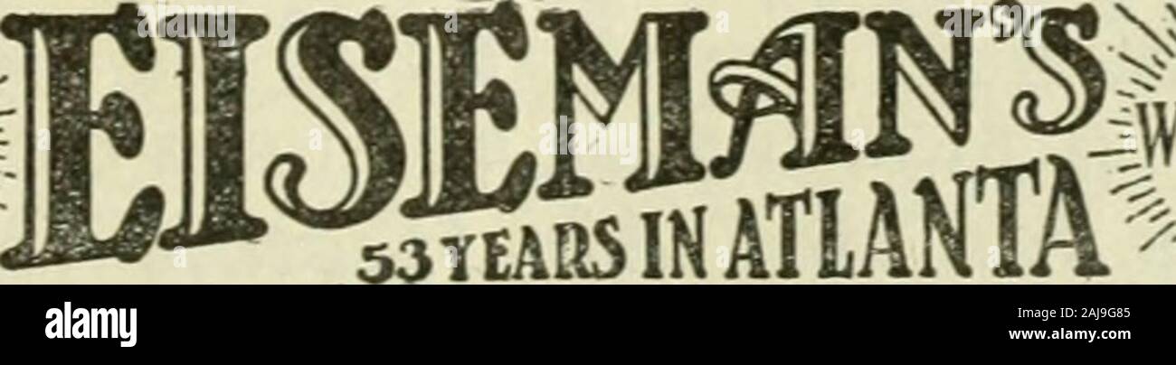 Atlanta City Directory . kpr Brooks-Cal- lawav Co rl87 Simpson Giulio P (Lessie) cond Ga Ry & Co P h53 Hampton J Clark (Ida) Carpe h56 S Lee J Coleman (Eugenia) mons Sou Theatre equipaggiare Co h682 ^A PeachtreeBROAVX J EPPS (Estelle), Pres SouBell T A: T Co. Office TS S Pryor,Tel principali 120&lt;K), h 2G20 Peachtree rd,Tel la cicuta 81 J Henrv draymn r232Y2 e Fair J LeRoy mech A UN Legno & Sons co r R D 5 Centro Hill J Marion (Lenora) bkpr Un B & H51 AVaddell J Otis r20 Shelton av J Paolo jwlr r85y2 concedere J R mech rl61 S Forsyth J Reese asst supt Sou A & C Corp h97 Gordon J Truston r35 S Gordon J W conducente Ga Foto Stock