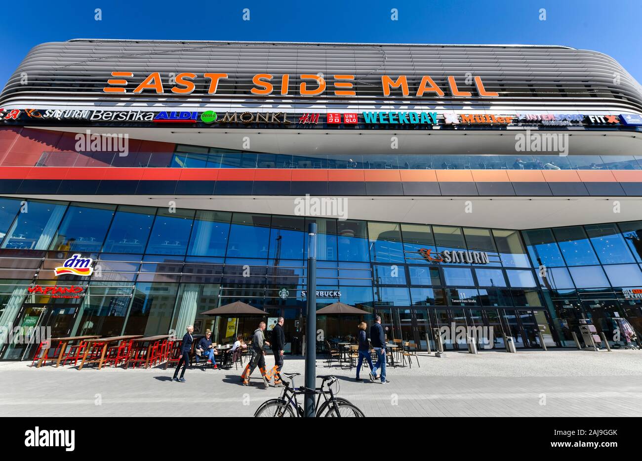 East Side Mall, Tamara-Danz-Straße, Friedrichshain di Berlino, Deutschland Foto Stock