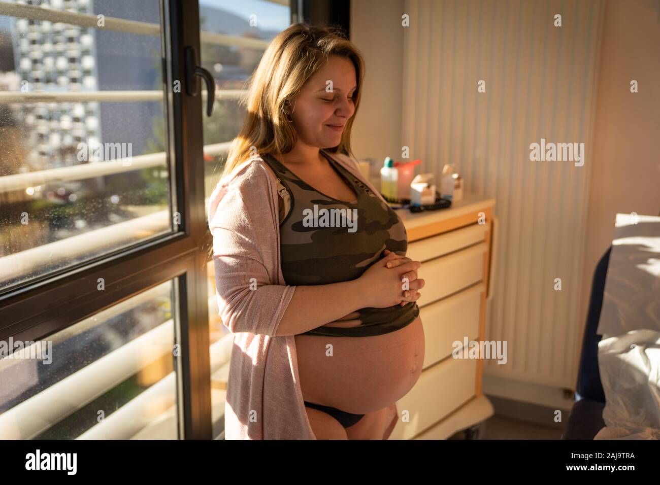 L'agopuntura pour femmes enceintes Foto Stock