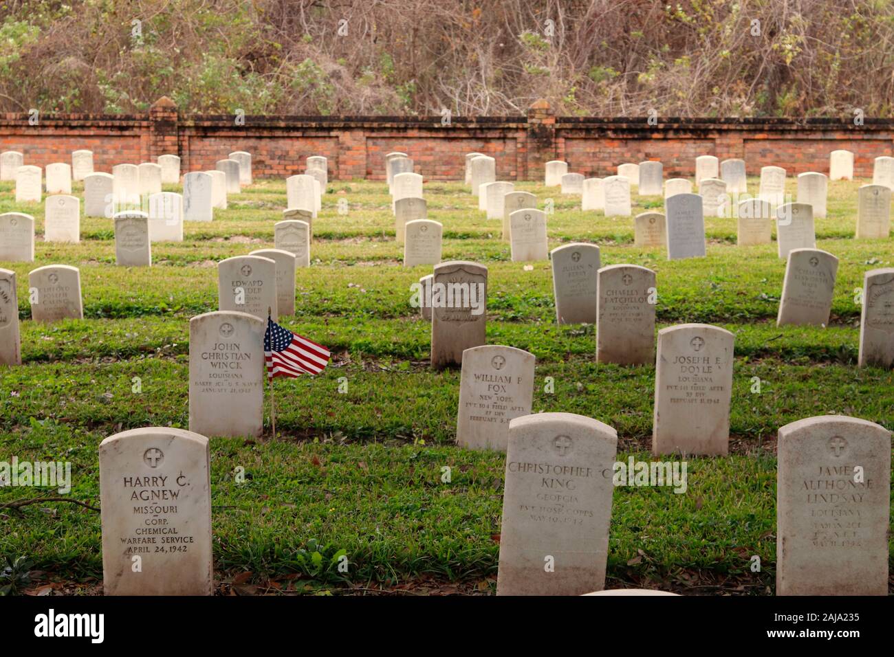 Chalmette Cimitero Nazionale Foto Stock