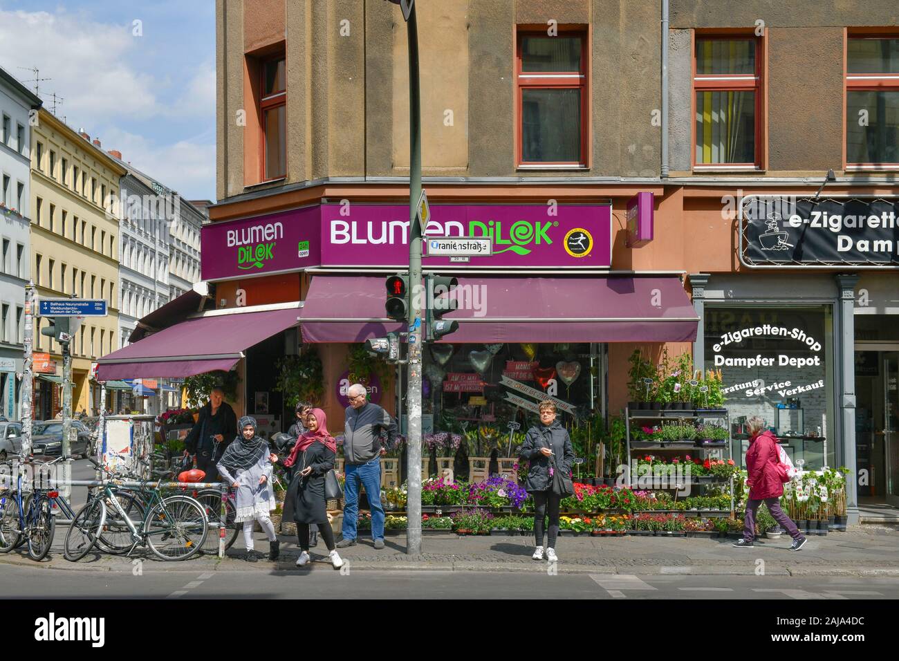 Blumen Dilek, Oranienstraße, Kreuzberg di Berlino, Deutschland Foto Stock