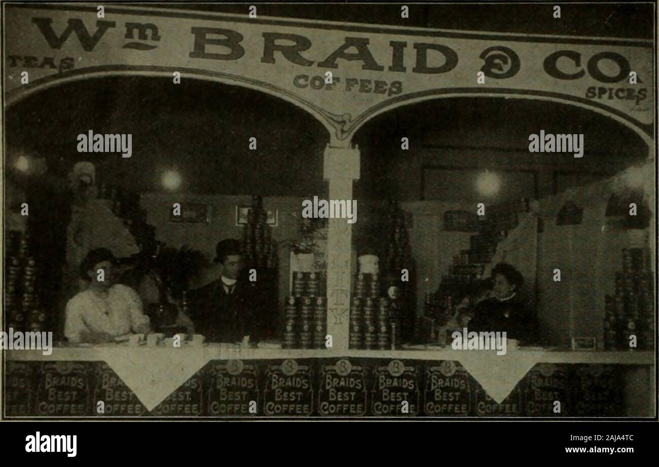 Canadian grocer luglio-dicembre 1908 . VANCOUVER il cibo puro mostra-esposizione di Red Gate tè e caffè. Sebbene la exactat presentdoubt che le figure sono unavailablemoment, vi è nooutput dei vari 39 , i malati. Mentre la legge è esplicita, thecampaign contro il merchantshas rurale eccitato una diffusa indignazione il droghiere canadese. VANCOUVER il cibo puro mostra-esposizione di Wm. Braid & Co. tra gli agricoltori che si lamentano del fatto chel'agricoltore che vive, essa può essere di dieci, twelveor quindici miglia da un drug store, può-non acquistare dieci centesimi che vale la pena di chinino di verificare un raffreddore o un po' di cascara per fam-ily utilizzare fro Foto Stock