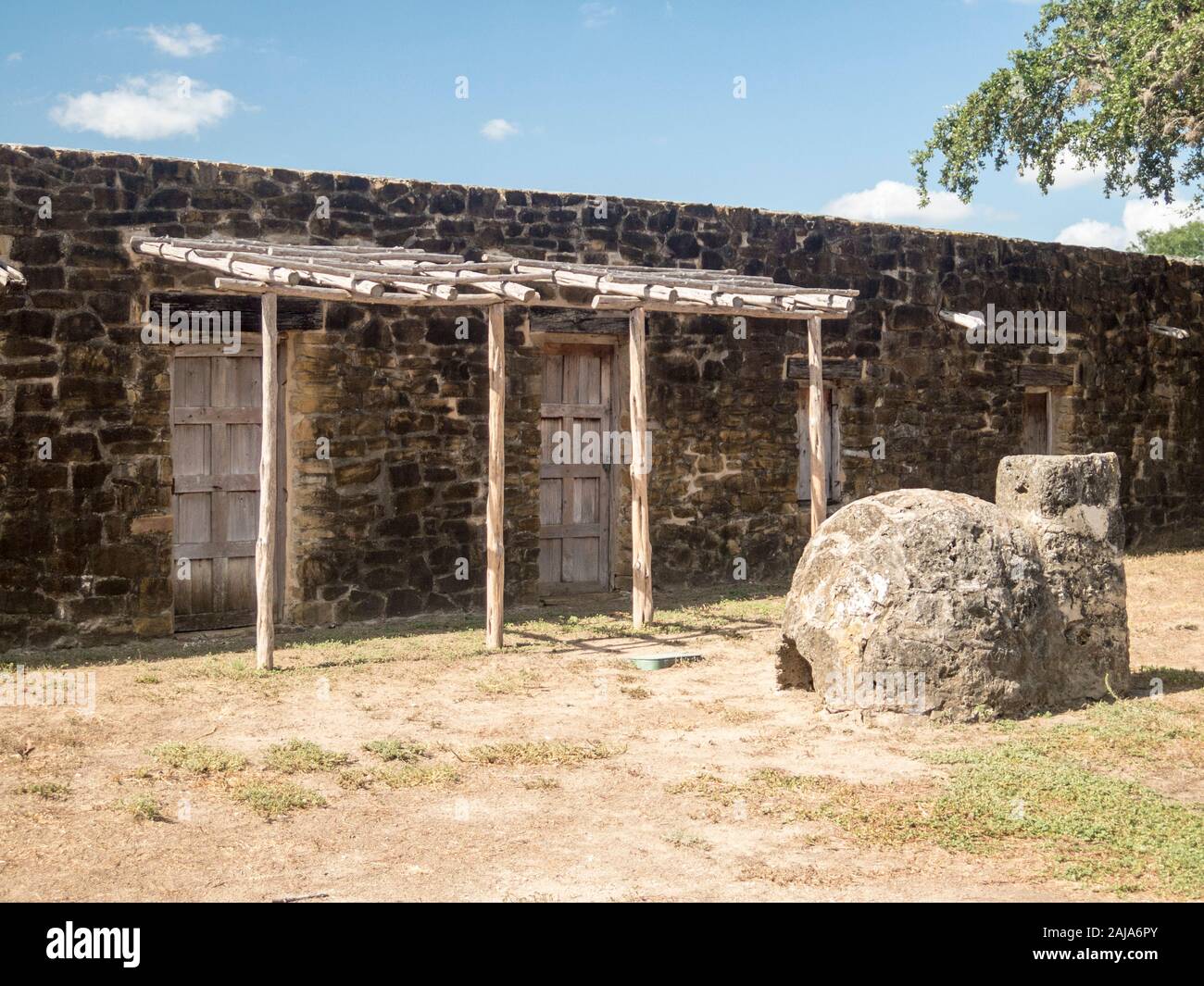 La missione di San Jose, la Regina delle Missioni, San Antonio, Texas Foto Stock