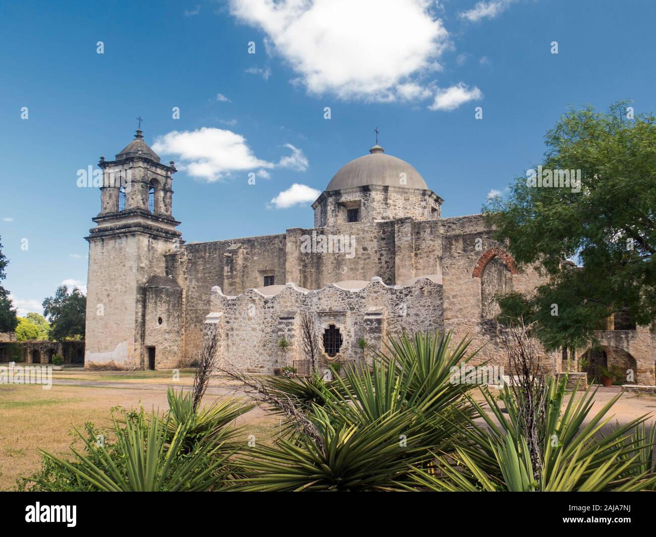 La missione di San Jose, la Regina delle Missioni, San Antonio, Texas Foto Stock